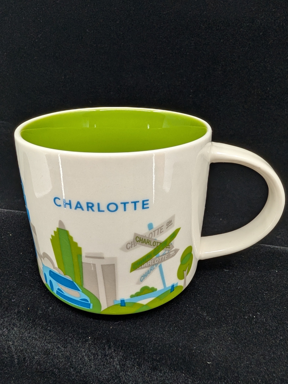 Starbucks Charlotte Ceramic Mug, You Are Here 2014 Retired North Carolina